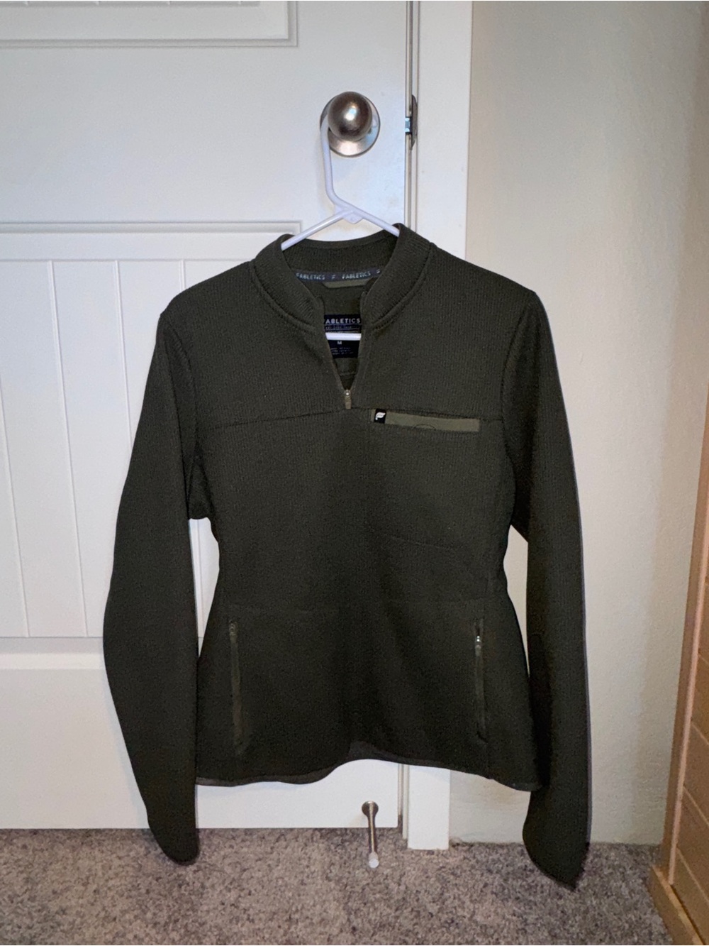 Fabletics Women's Olive Half-Zip Pullover